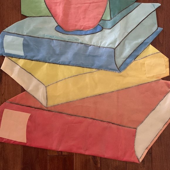 Vintage Back-To-School Large Nylon Garden Flag Books Apple September Teacher - Picture 3 of 9